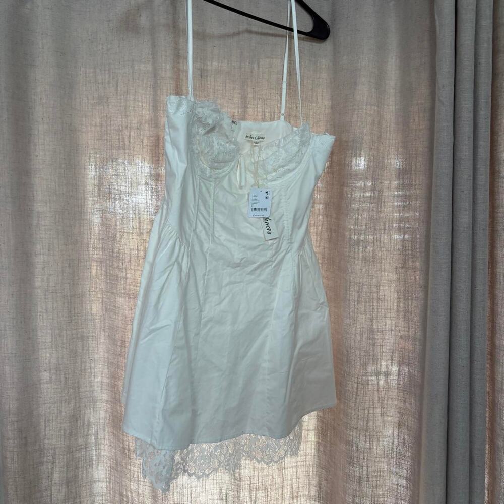 White lace mini dress with
